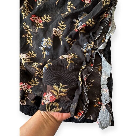 COMME DES GARÇONS Tricot Floral Print/Cable knit Midi Skirt, One size - Picture 11 of 16